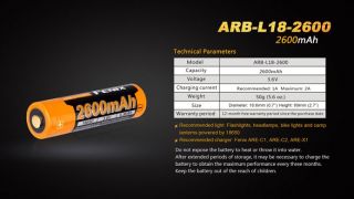 Fenix ARB L18 2600 mAh