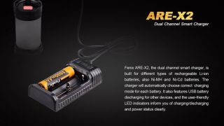 Fenix ARE-X2 Ladegerät für 18650 und 26650