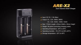 Fenix ARE-X2 Ladegert fr 18650 und 26650