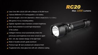 Fenix RC20 mit Ladestation und Akku