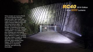 Fenix RC40 2016 Edition 6000Lumen mit Ladekabel