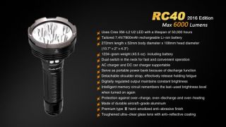Fenix RC40 2016 Edition 6000Lumen mit Ladekabel