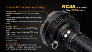 Fenix RC40 2016 Edition 6000Lumen mit Ladekabel