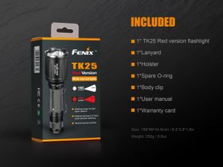Fenix TK25 Red rote&weie Led fr die Jagd
