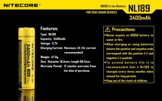 Nitecore 18650er 3400 mAh protected