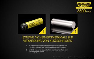 Nitecore 18650er 3500 mAh HP 8A protected