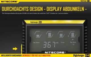 Nitecore Digicharger D4 - AAA, AA, RCR123, 18650er Lader