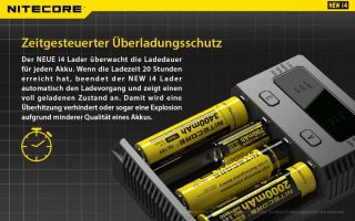 Nitecore Intellicharge New i4 - AAA, AA, RCR123, 18650er Lader