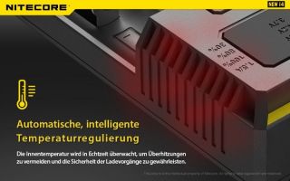 Nitecore Intellicharge New i4 - AAA, AA, RCR123, 18650er Lader