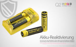 Nitecore Q2 - 2A Ladestrom schwarz