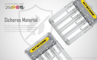Nitecore Q4 - 2A Ladestrom schwarz