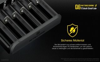 Nitecore Q6 - 2A Ladestrom schwarz