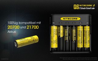 Nitecore Q6 - 2A Ladestrom schwarz