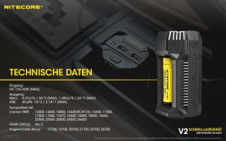 Nitecore V2 - Kfz-Ladegert