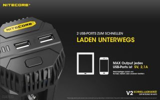 Nitecore V2 - Kfz-Ladegert