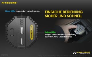 Nitecore V2 - Kfz-Ladegert
