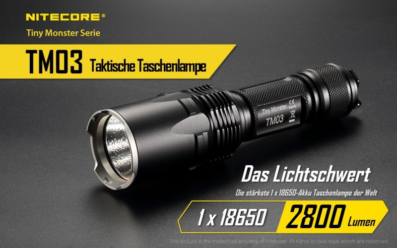 Nitecore TM03 - Hochwertige und helle LED und UV Taschenlampen von
