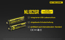 Nitecore 18650er 2600 mAh mit Micro USB Ladeanschluß