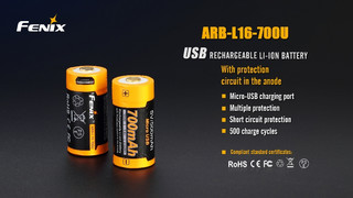Fenix ARB-L16-700U micro USB aufladbar