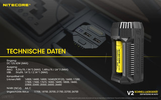 Nitecore V2 - Kfz-Ladegert