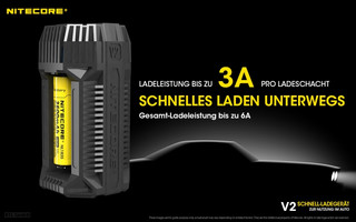 Nitecore V2 - Kfz-Ladegert