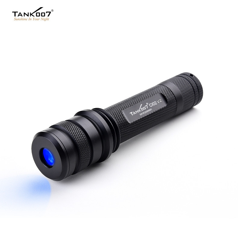 TANK007 UV-AA02 UV-Taschenlampe 3W 365nm für Ausweiskontrolle Dokumentenkontrol 