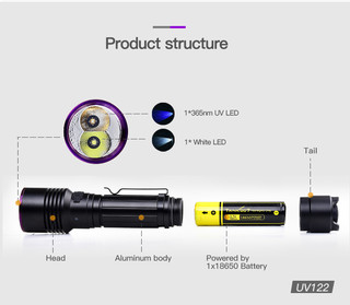 Tank007 UV122 weies Licht & UV 5W 365nm!