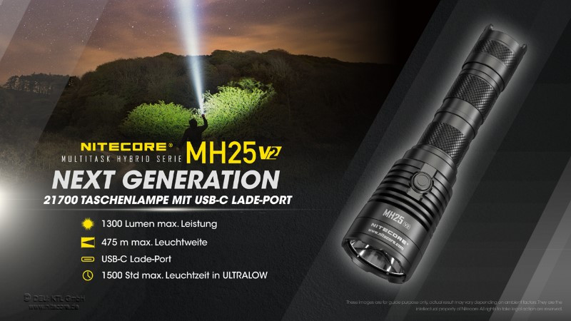 Nitecore MH25 V2 - Hochwertige und helle LED und UV Taschenlampen