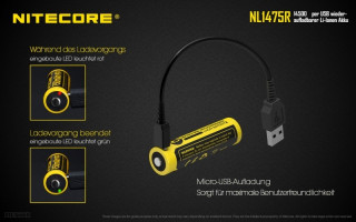 Nitecore 14500er 750 mAh NL1475R protected